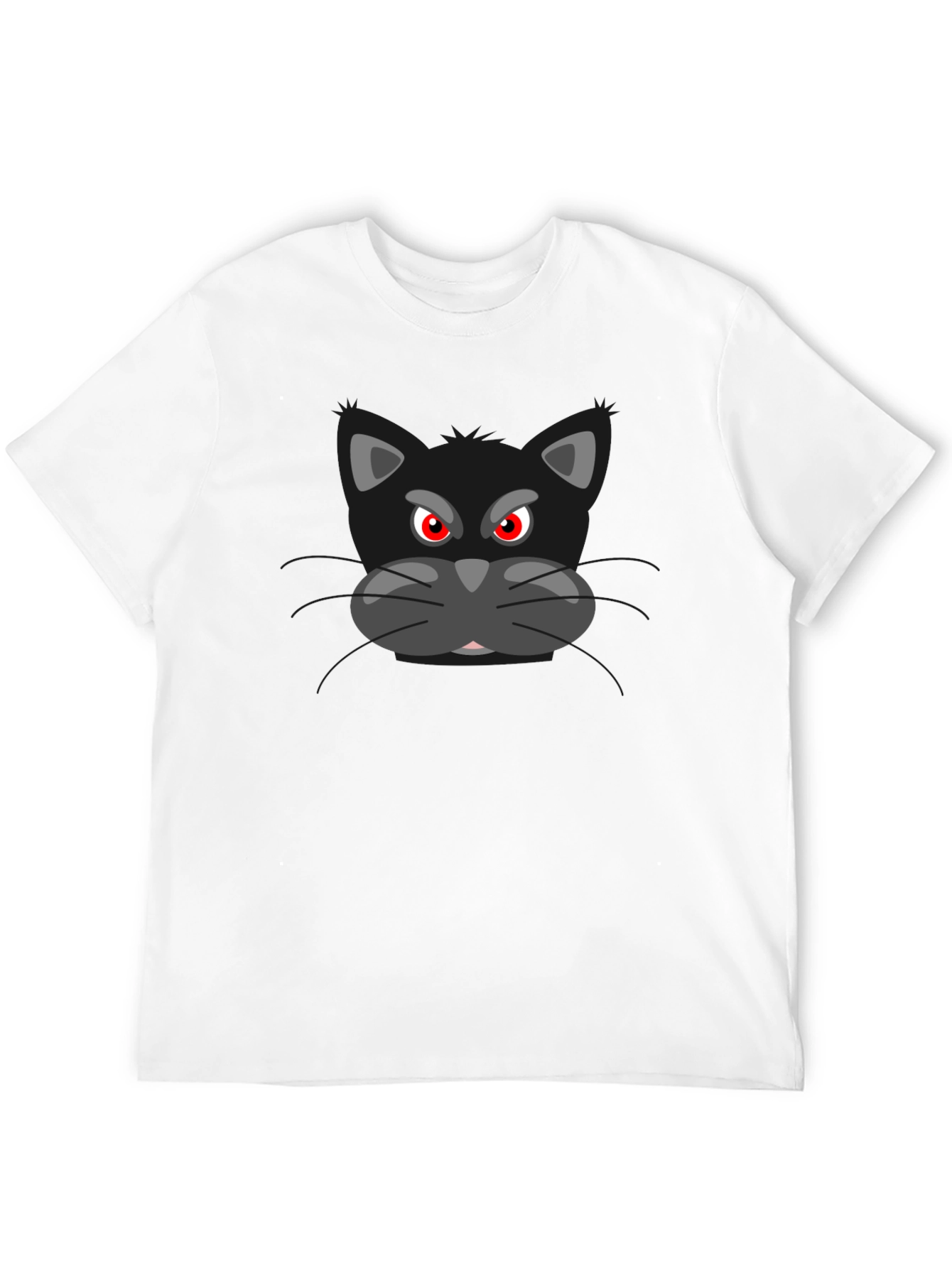 Camiseta Negra con Gato Malhumorado