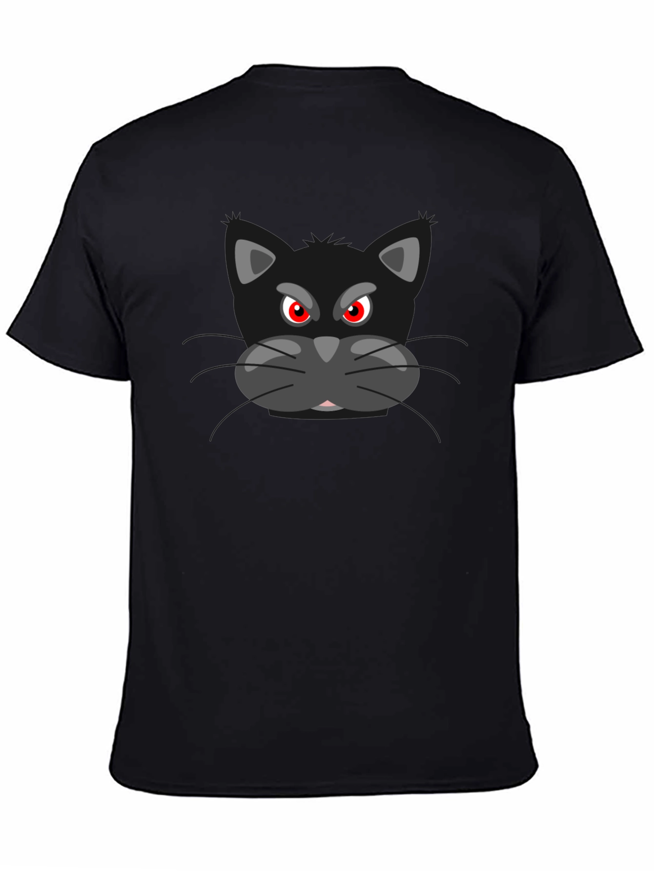 Camiseta Negra con Gato Malhumorado