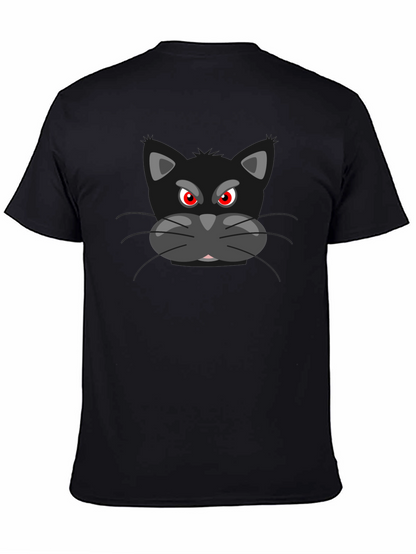 Camiseta Negra con Gato Malhumorado