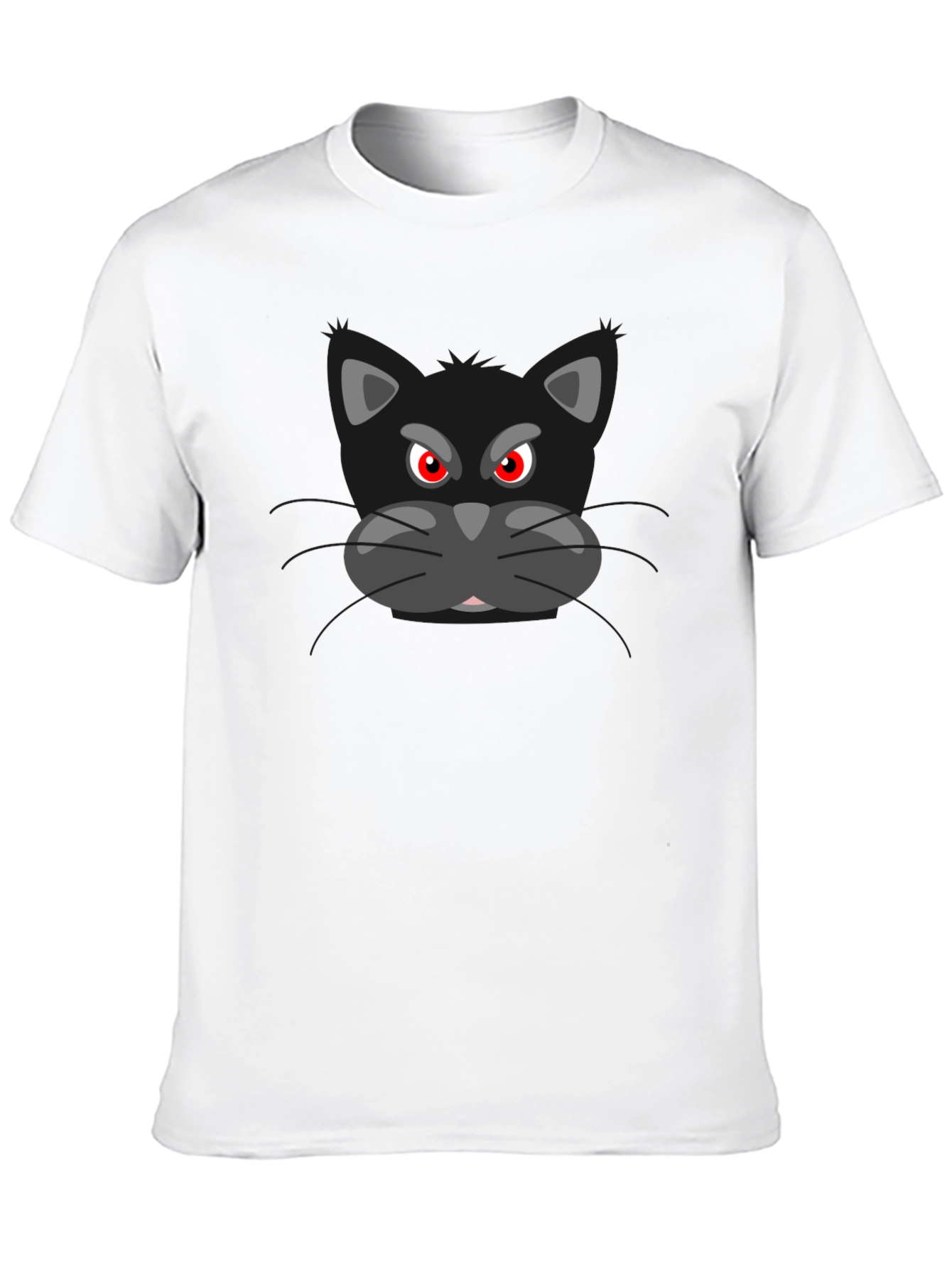 Camiseta Negra con Gato Malhumorado