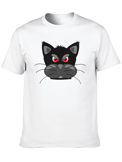 Camiseta Negra con Gato Malhumorado