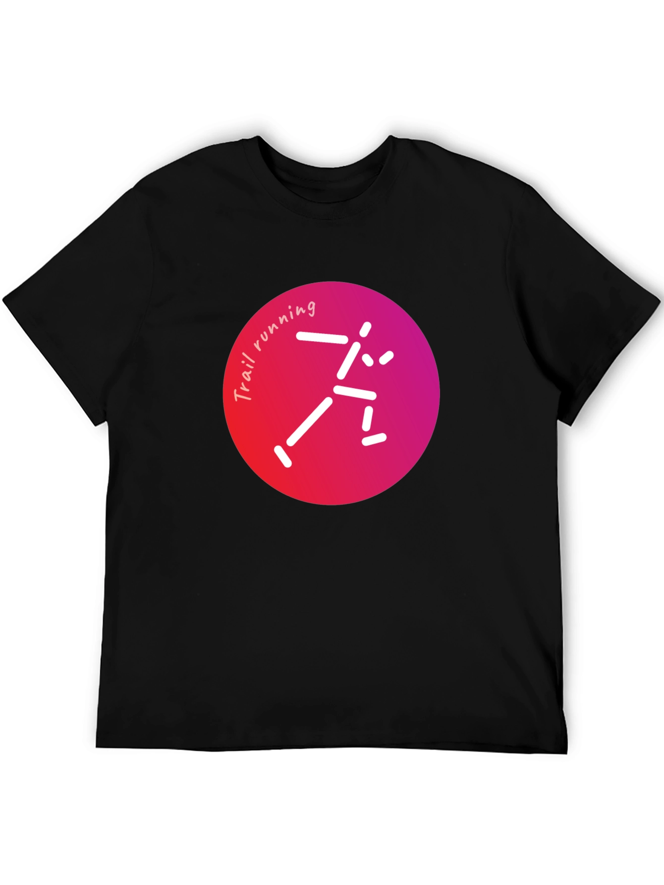 Camiseta Negra Trail Running Diseño Atractivo