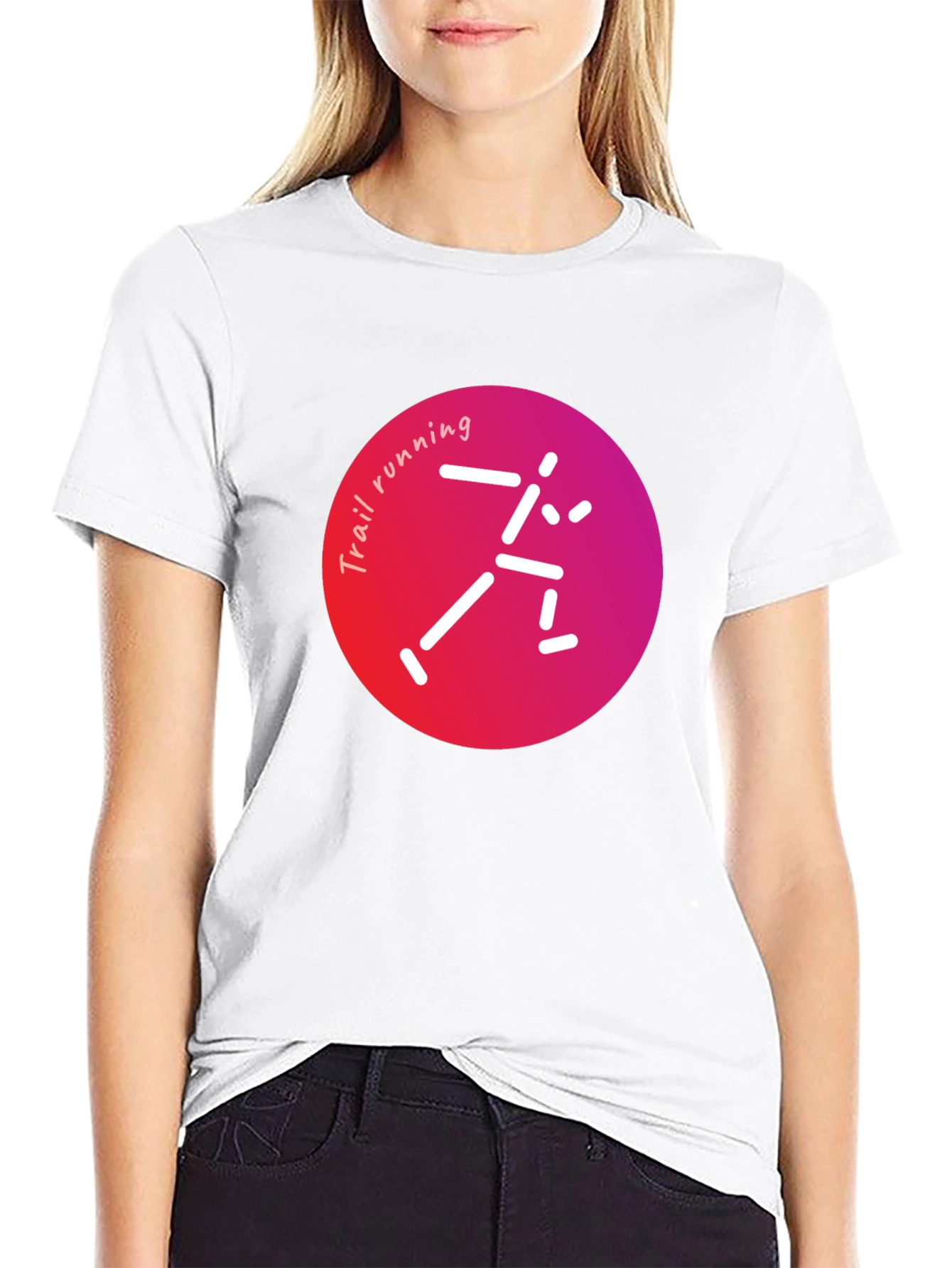 Camiseta Negra Trail Running Diseño Atractivo