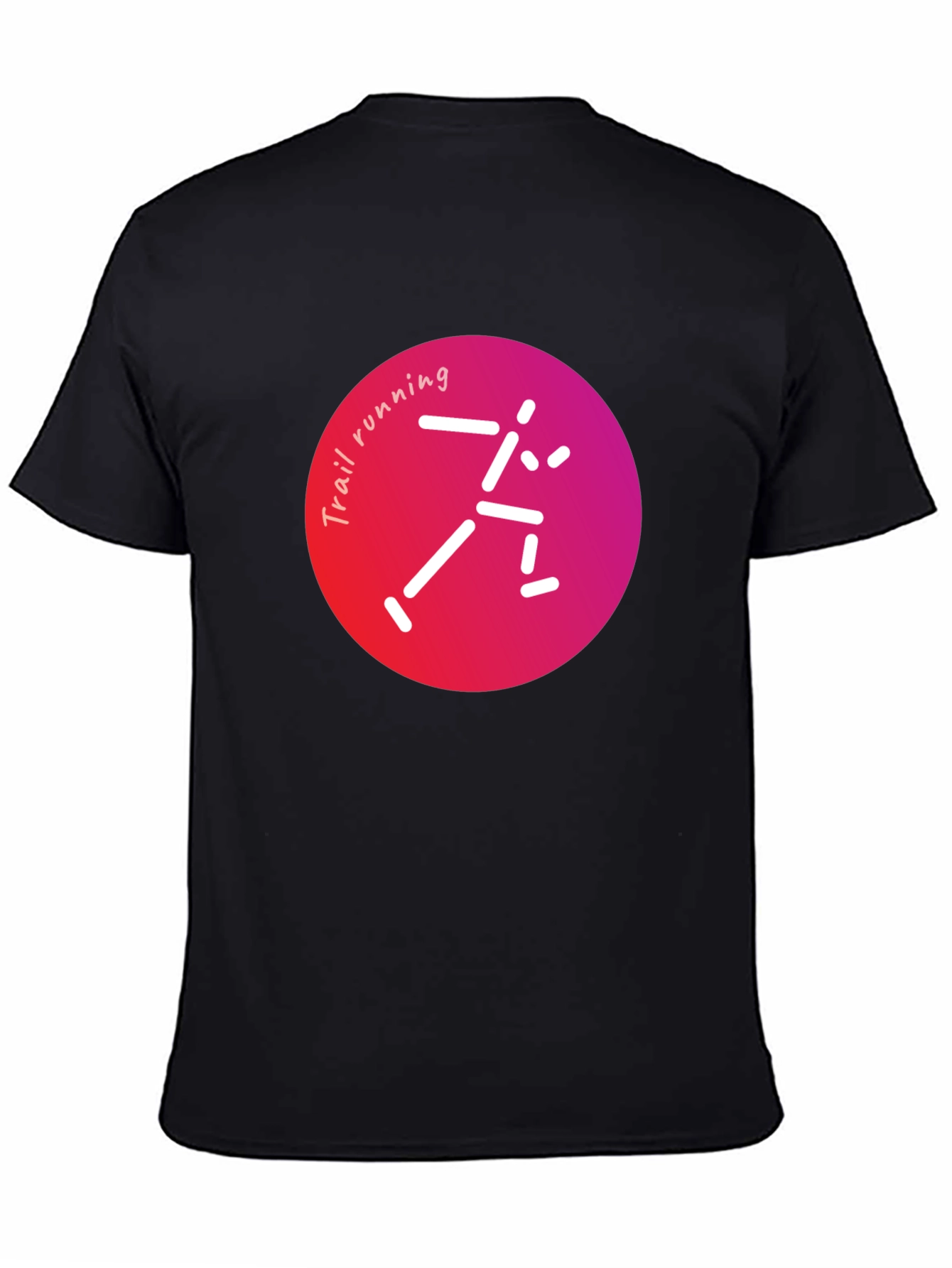 Camiseta Negra Trail Running Diseño Atractivo