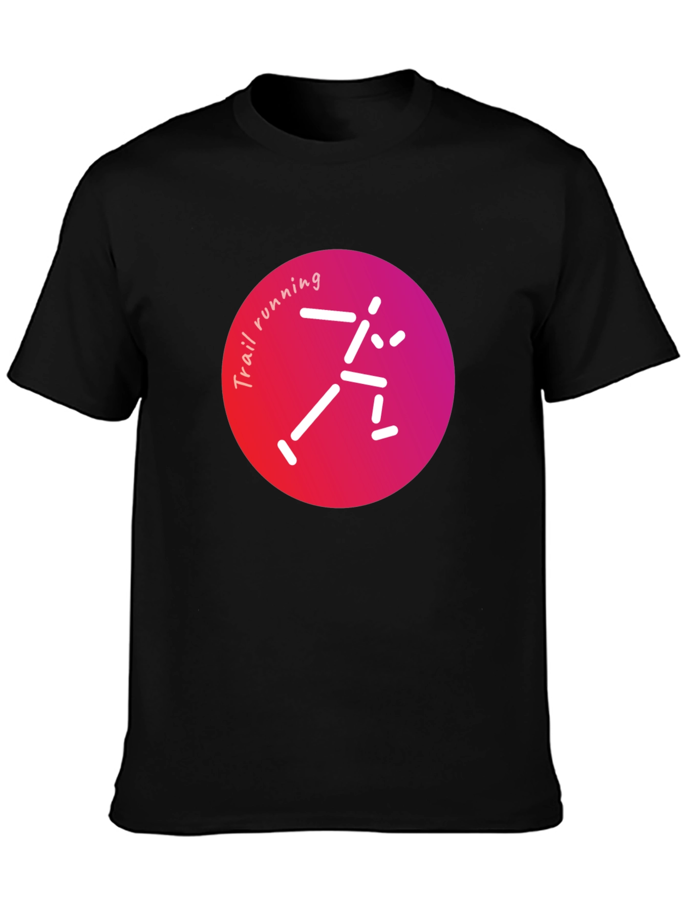 Camiseta Negra Trail Running Diseño Atractivo