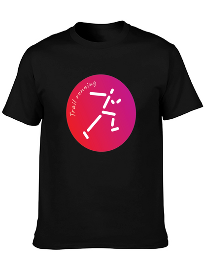 Camiseta Negra Trail Running Diseño Atractivo