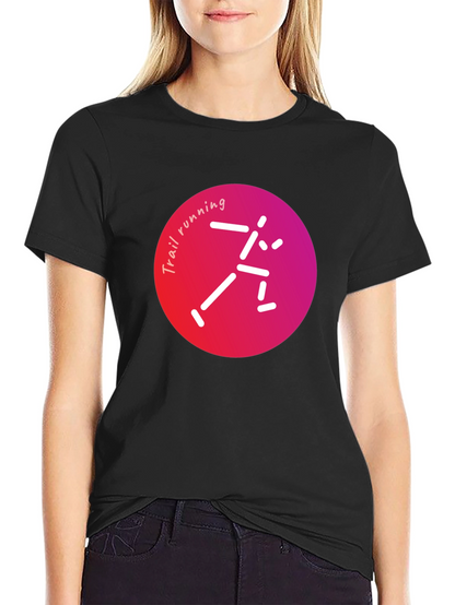 Camiseta Negra Trail Running Diseño Atractivo