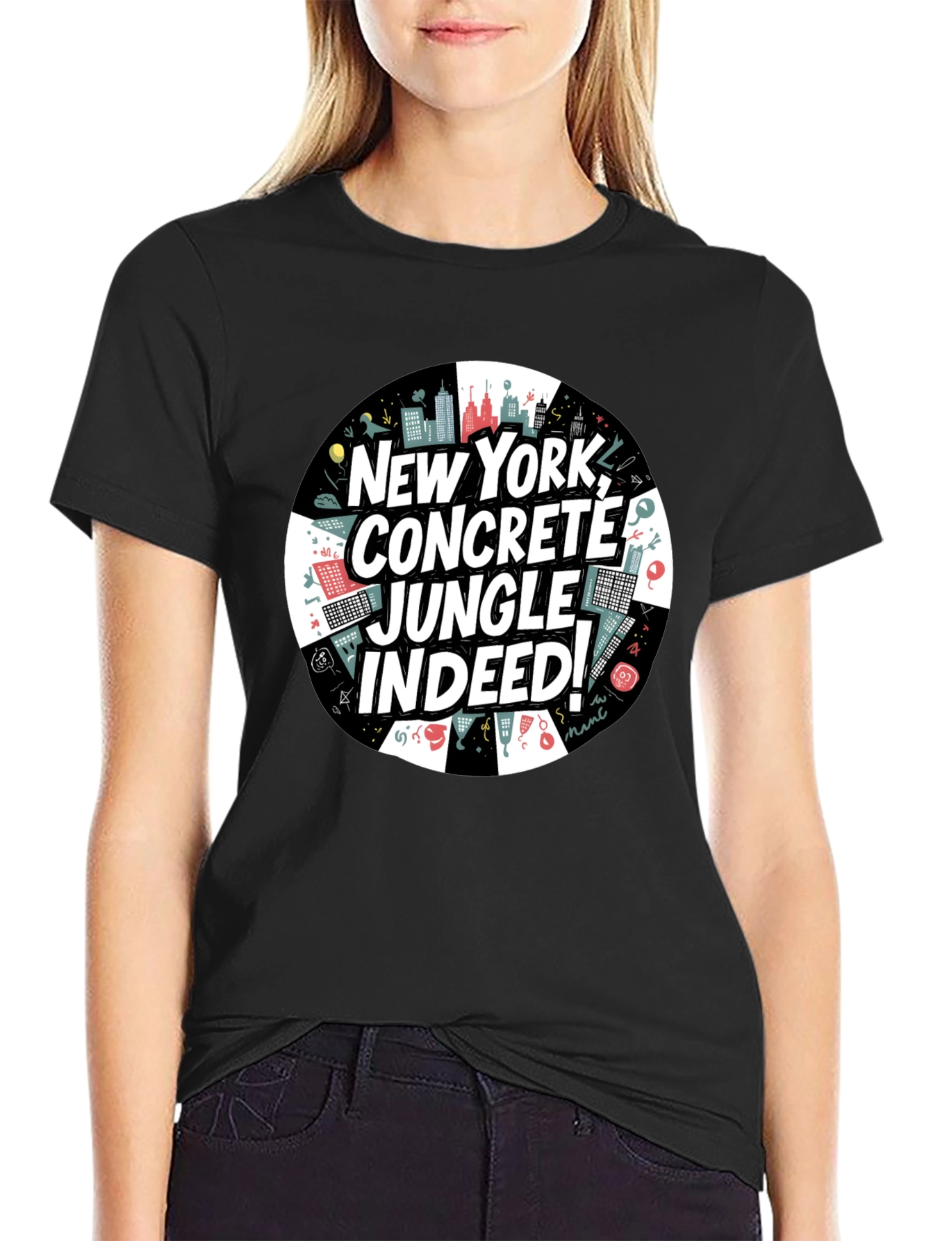 Camiseta Negra: Nueva York Jungla de Concreto