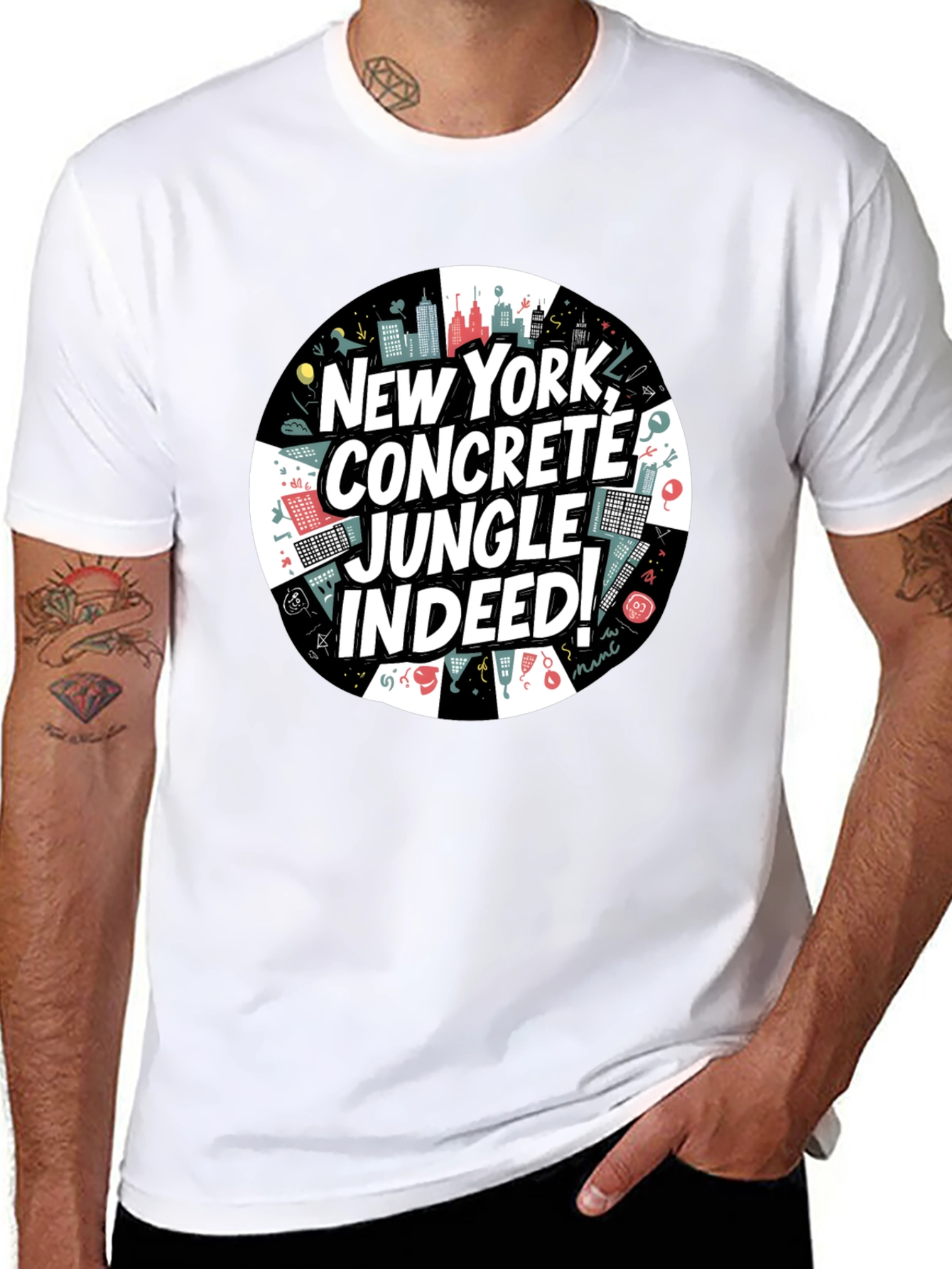Camiseta Negra: Nueva York Jungla de Concreto