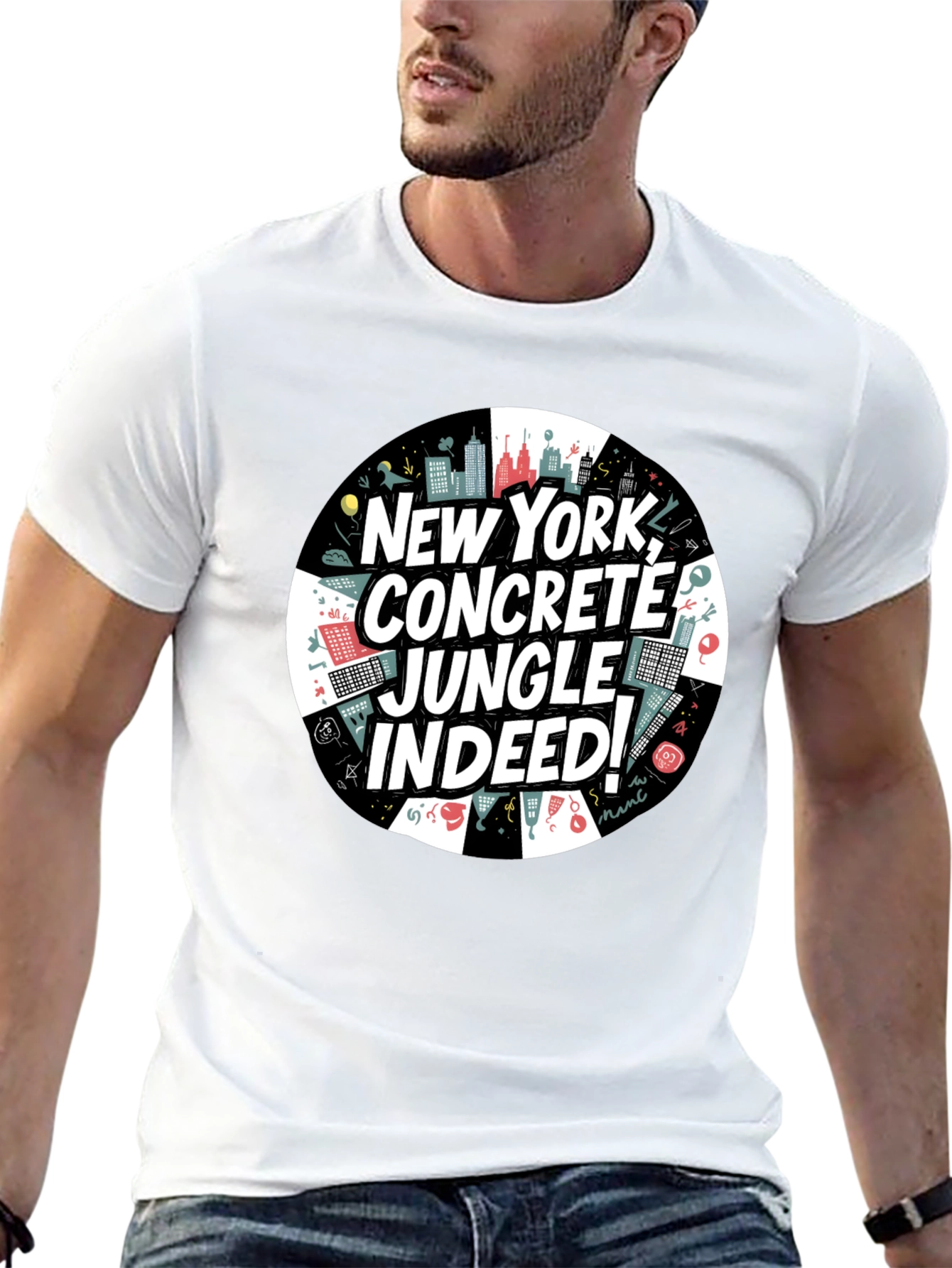 Camiseta Negra: Nueva York Jungla de Concreto