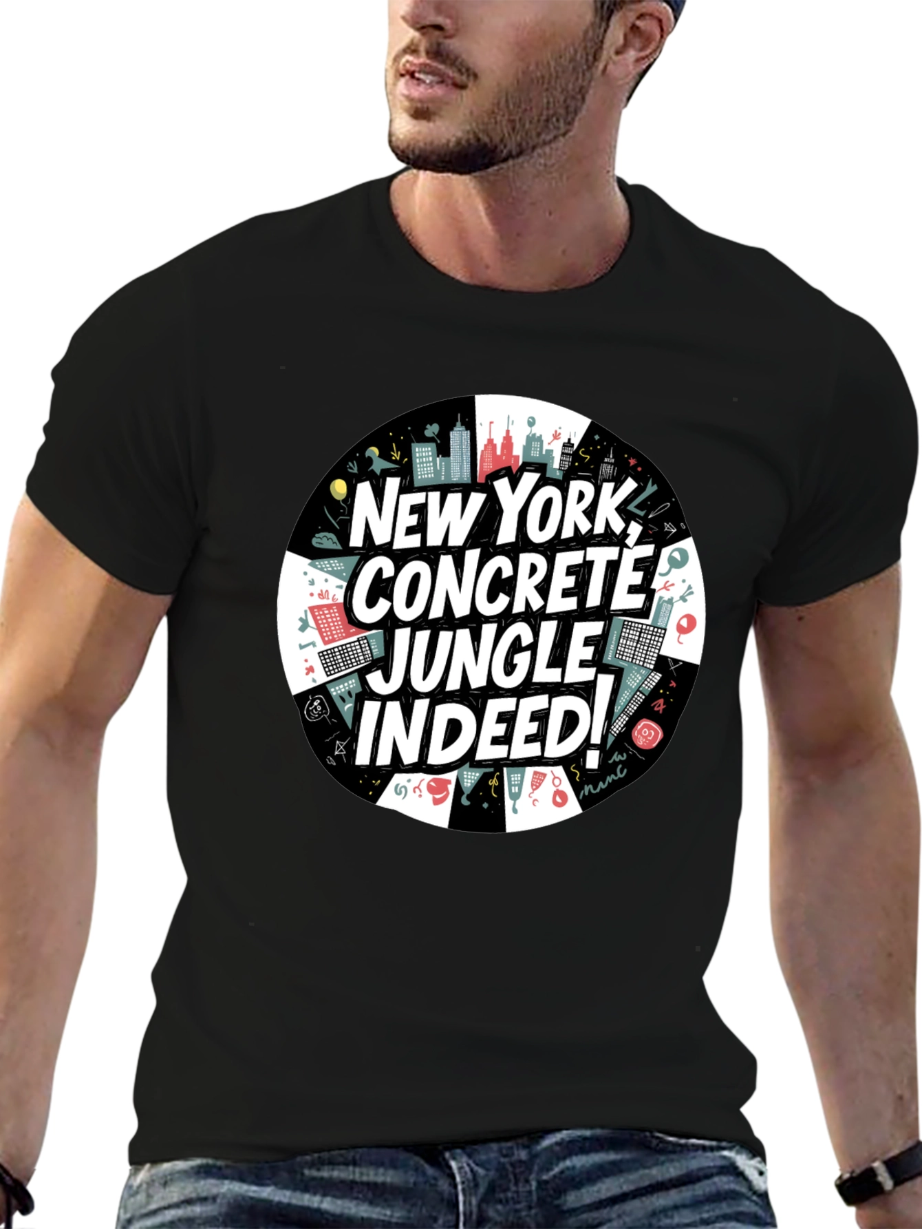 Camiseta Negra: Nueva York Jungla de Concreto