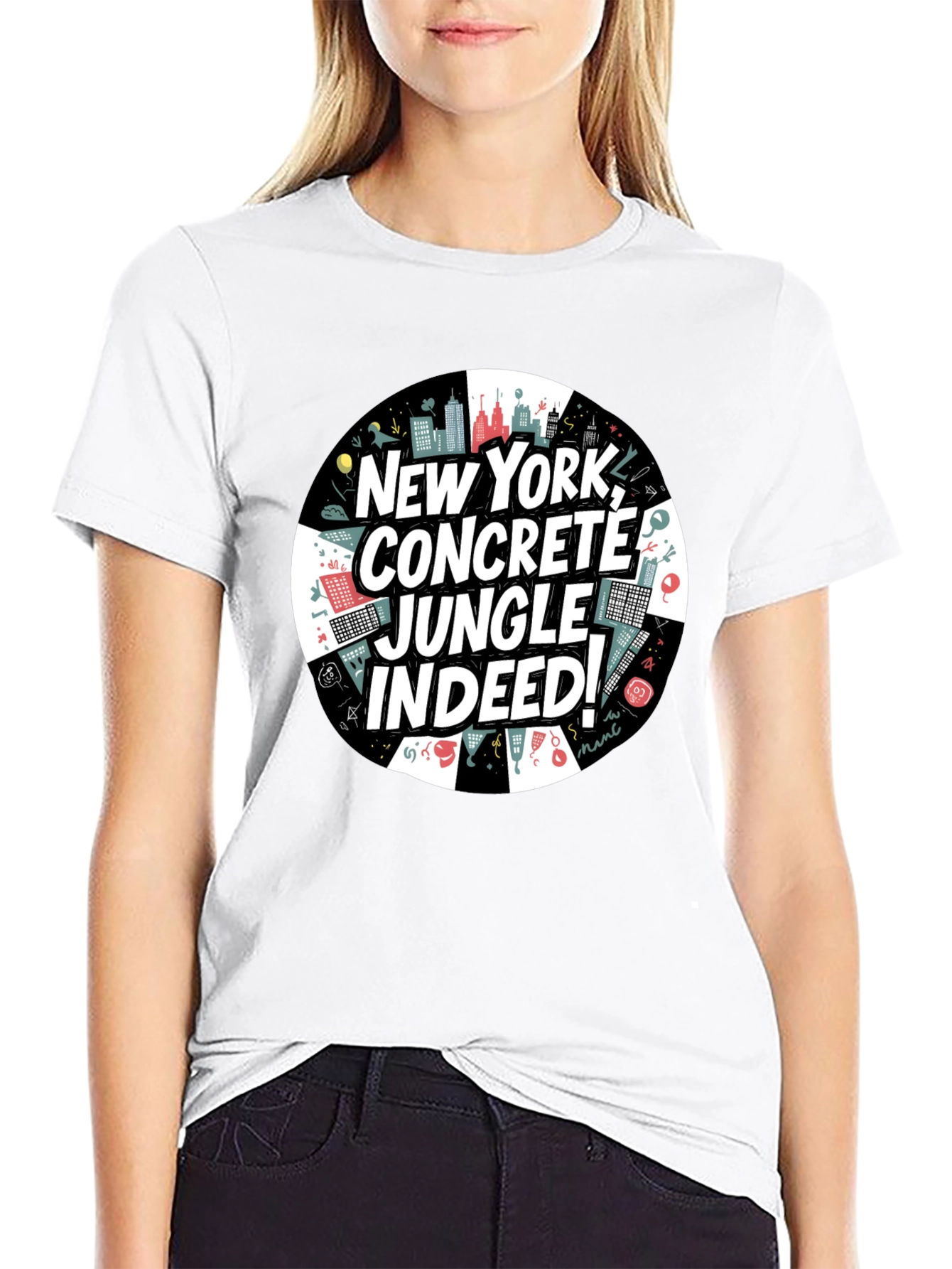 Camiseta Negra: Nueva York Jungla de Concreto