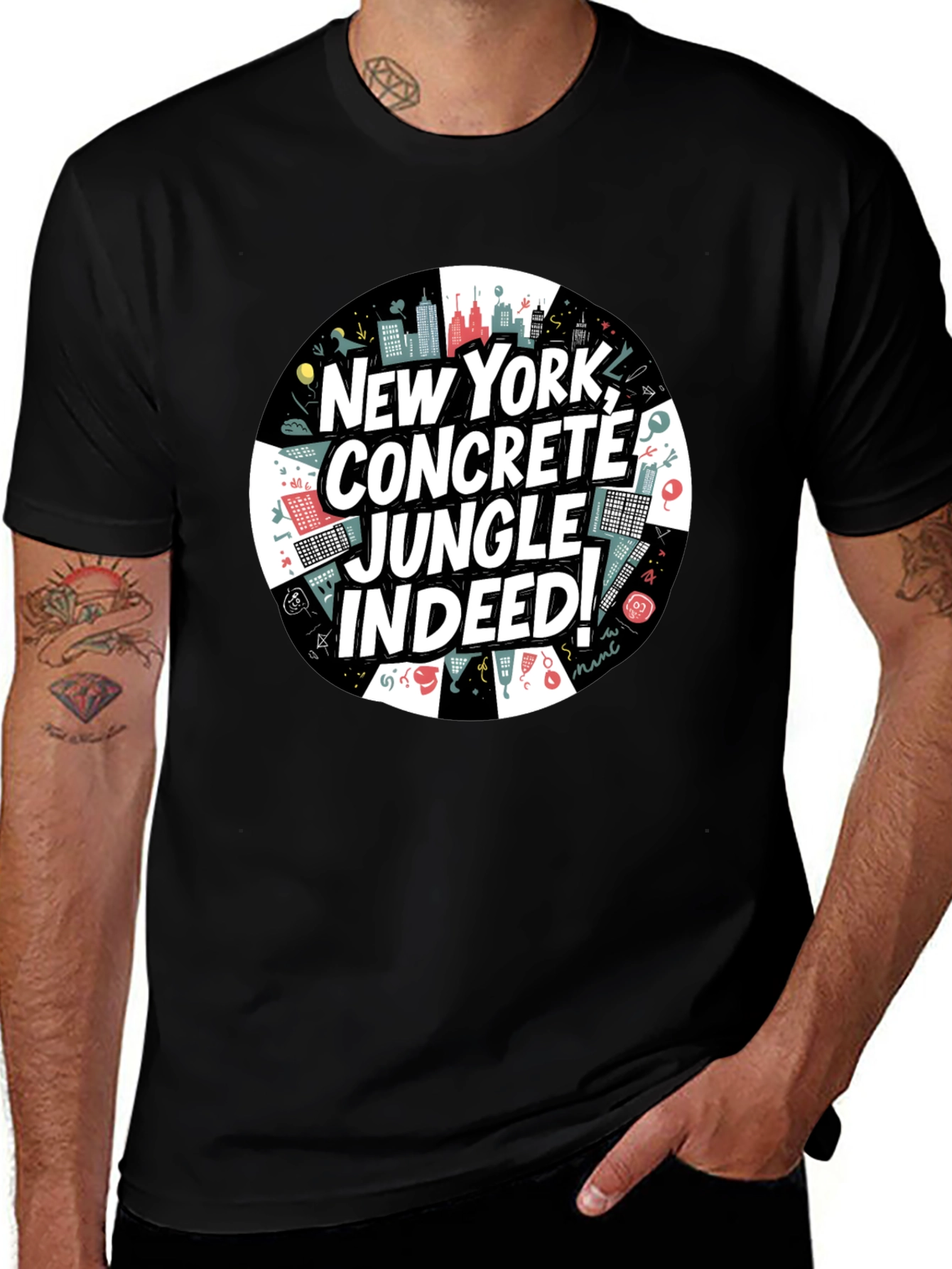 Camiseta Negra: Nueva York Jungla de Concreto