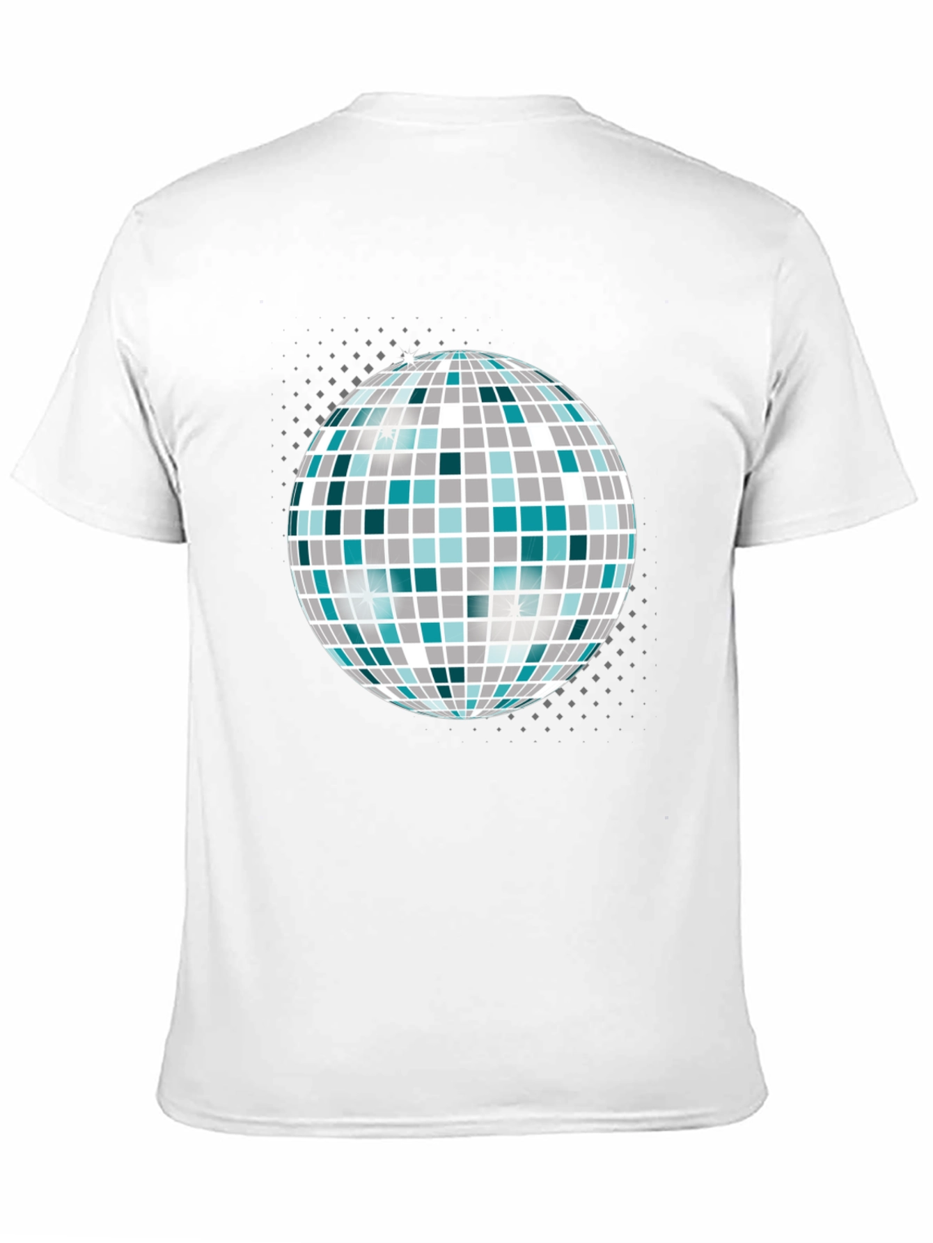 Camiseta Negra con Bola de Discoteca Gráfica