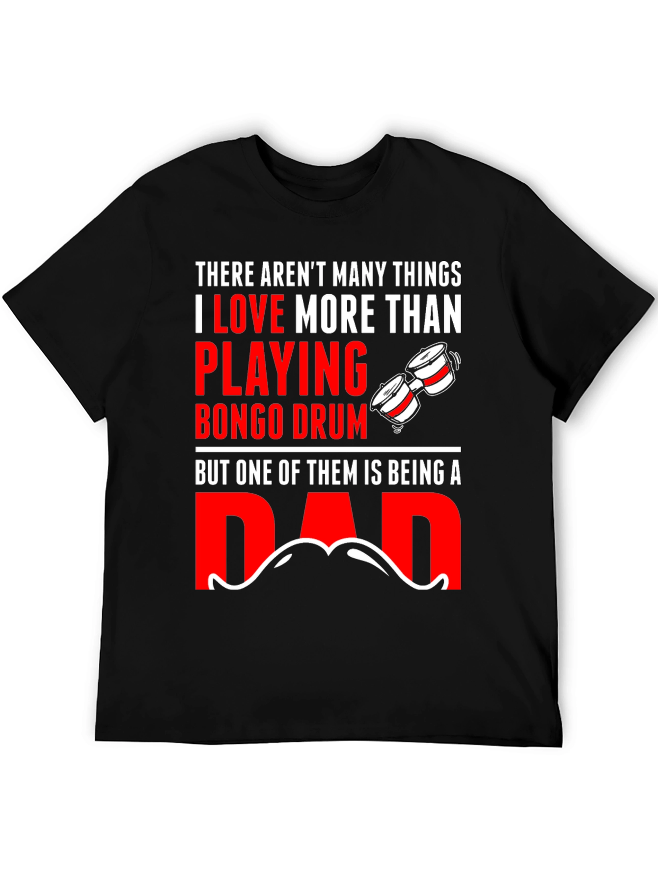 Camiseta Negra Bongo Drum Dad