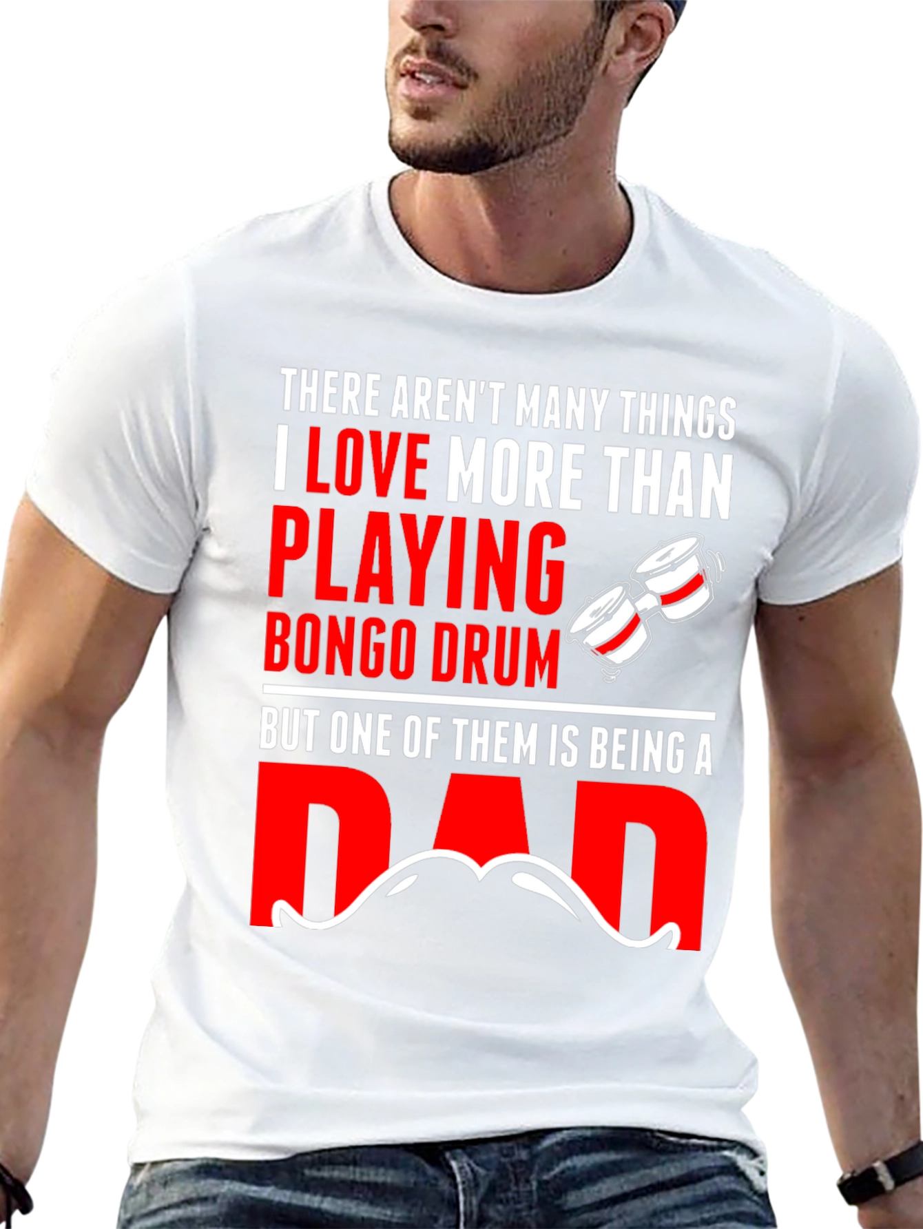 Camiseta Negra Bongo Drum Dad