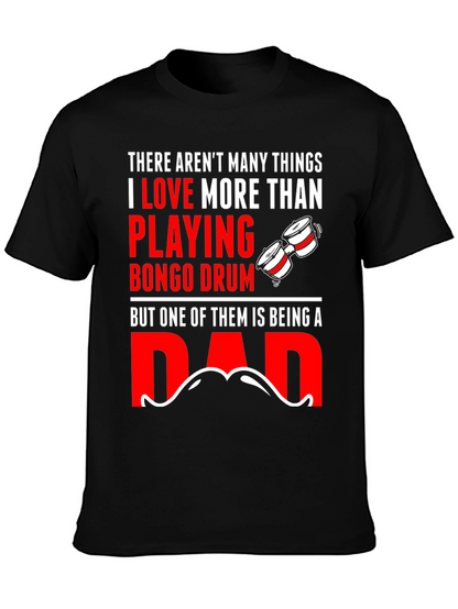 Camiseta Negra Bongo Drum Dad