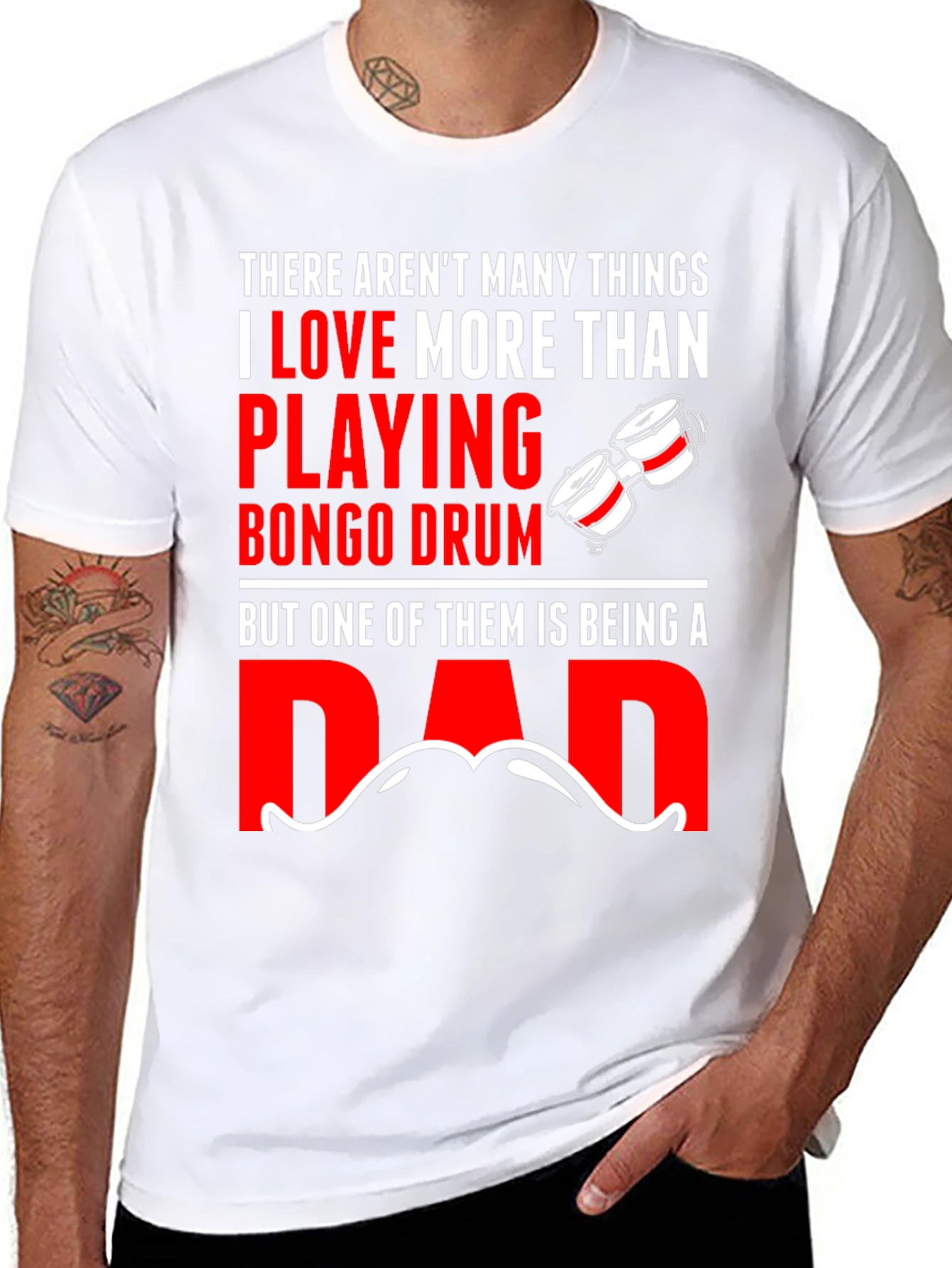 Camiseta Negra Bongo Drum Dad
