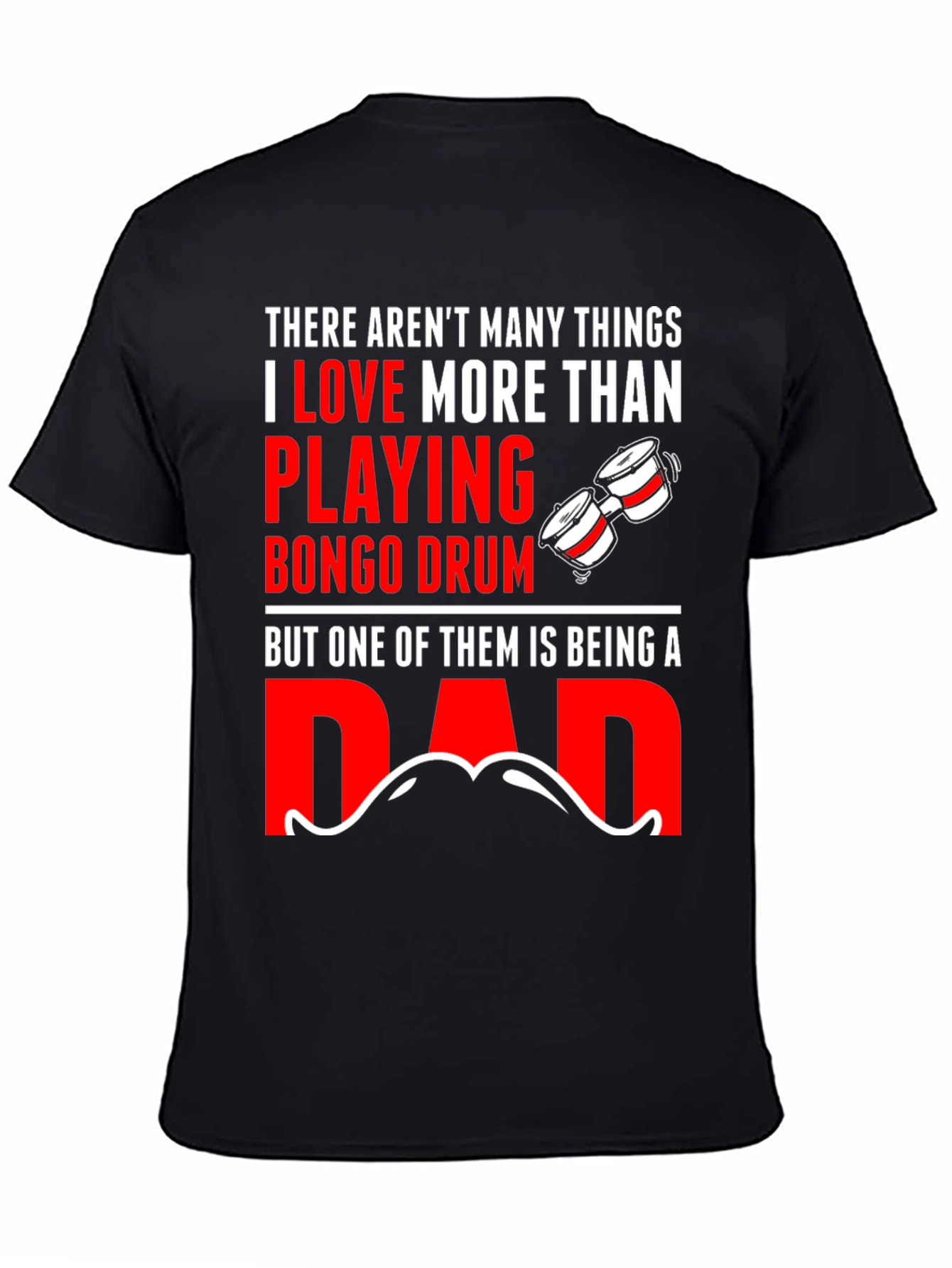 Camiseta Negra Bongo Drum Dad