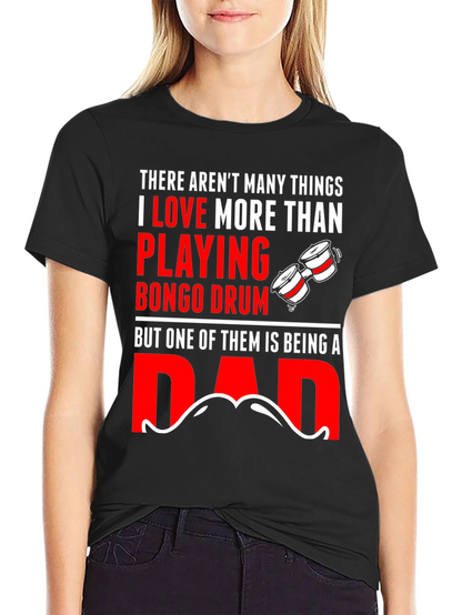Camiseta Negra Bongo Drum Dad