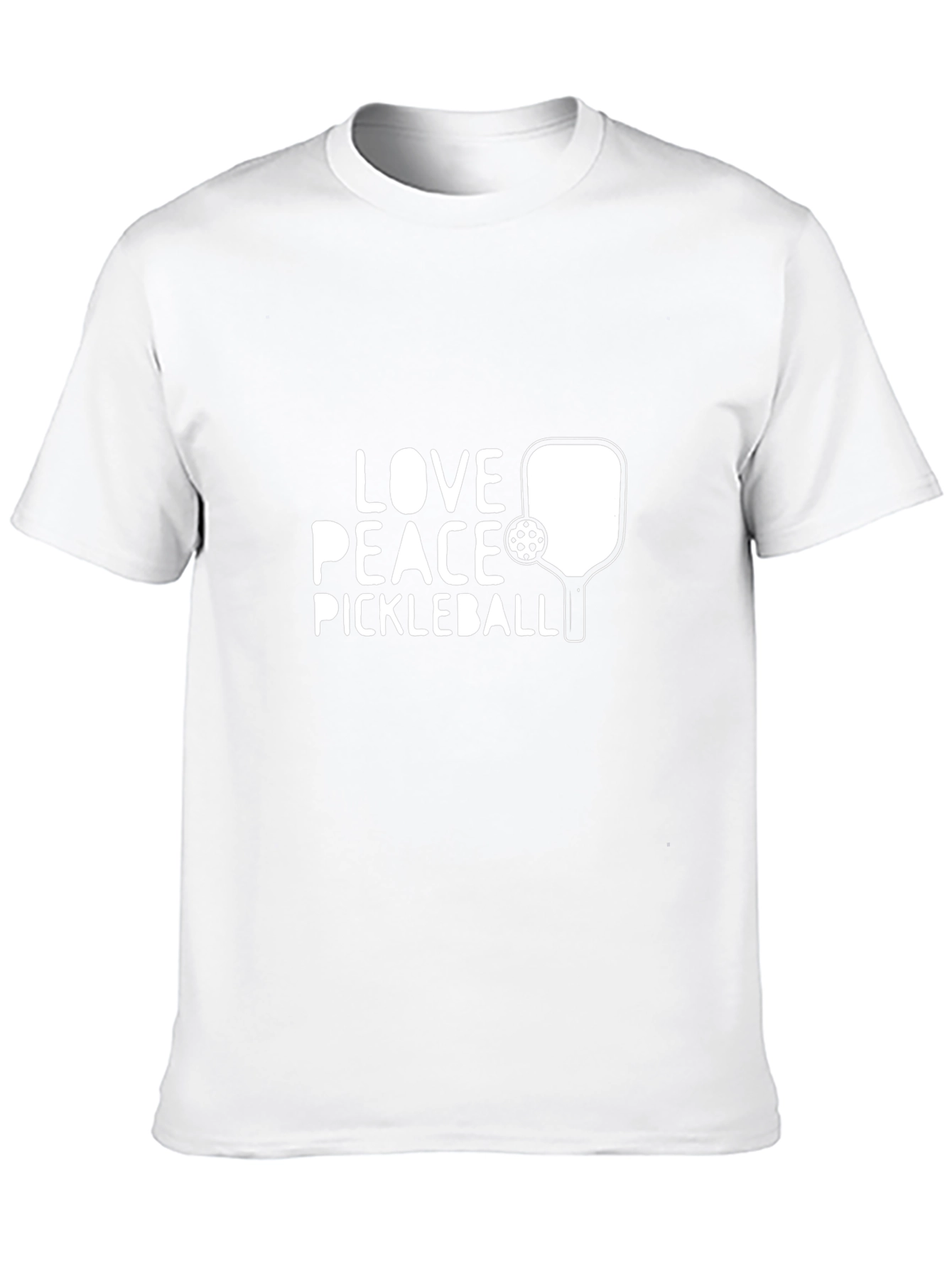 Camiseta Negra de Pickleball Love Peace