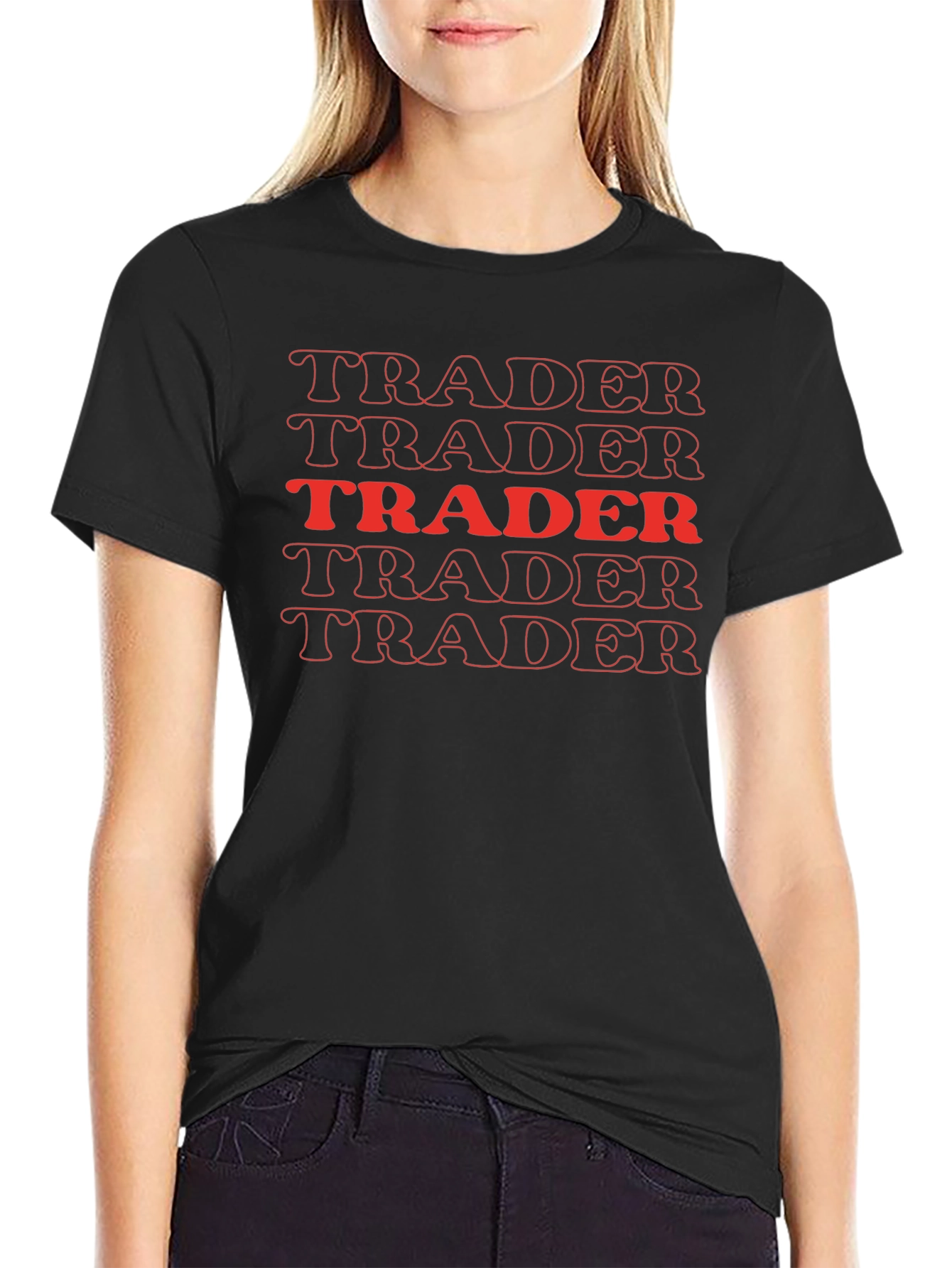 Camiseta Negra Trader Retro