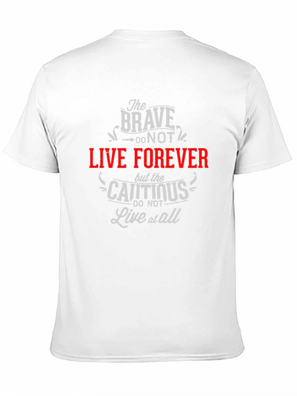 Camiseta Negra con Frase Inspiradora The Brave