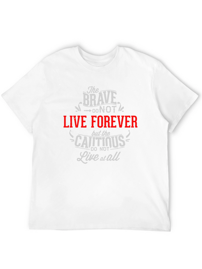 Camiseta Negra con Frase Inspiradora The Brave