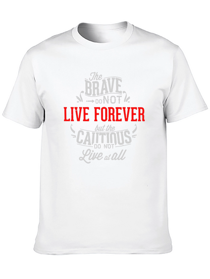 Camiseta Negra con Frase Inspiradora The Brave