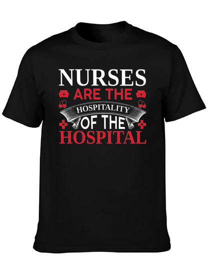 Camiseta Negra Nurses Are The Hospitality of the Hospital