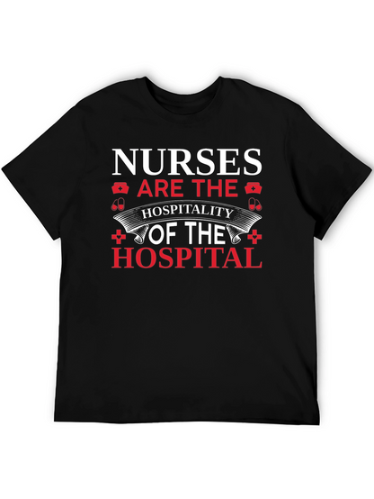 Camiseta Negra Nurses Are The Hospitality of the Hospital