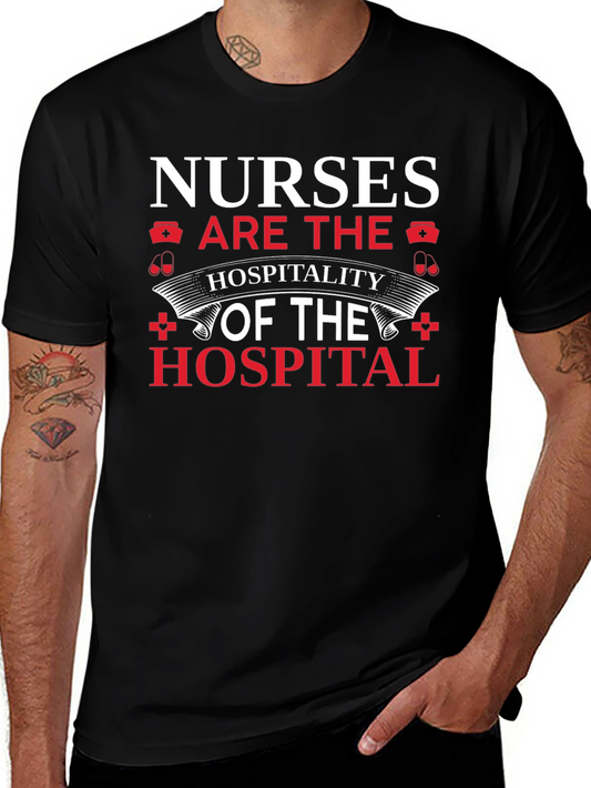 Camiseta Negra Nurses Are The Hospitality of the Hospital