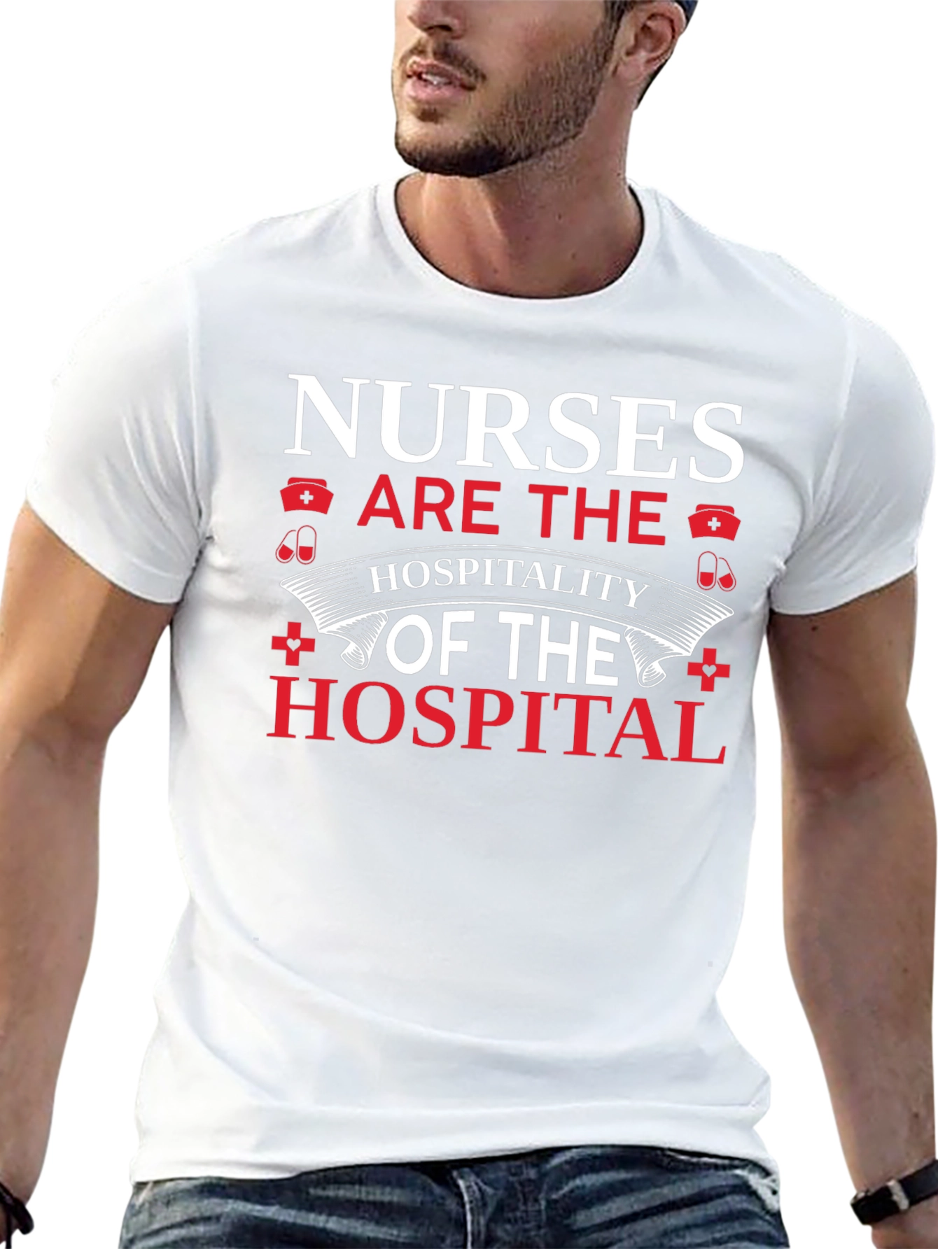 Camiseta Negra Nurses Are The Hospitality of the Hospital