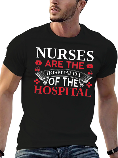 Camiseta Negra Nurses Are The Hospitality of the Hospital