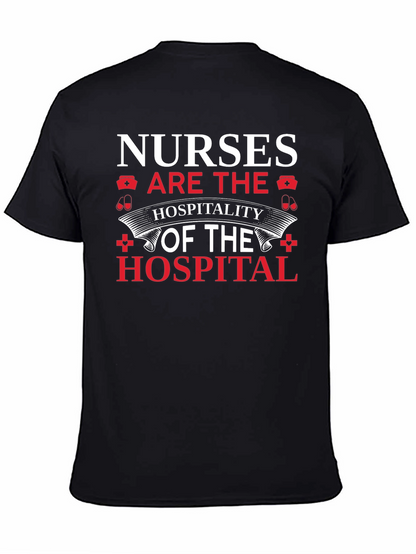 Camiseta Negra Nurses Are The Hospitality of the Hospital