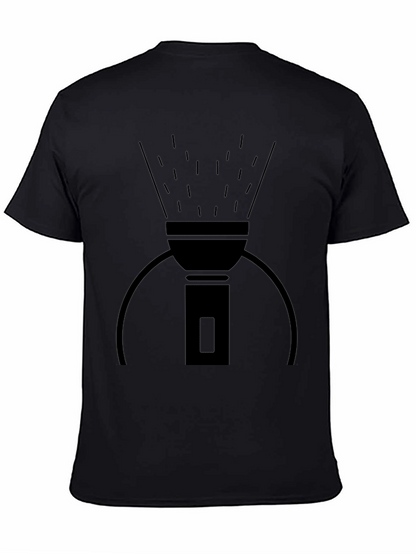 Camiseta Negra con Diseño de Linterna