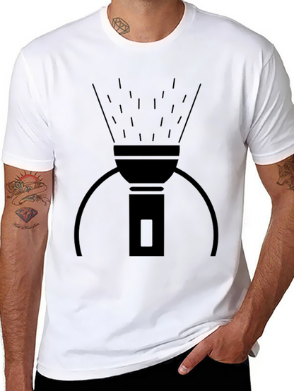 Camiseta Negra con Diseño de Linterna