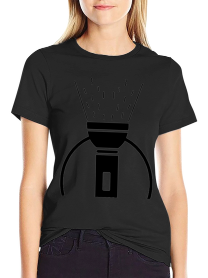 Camiseta Negra con Diseño de Linterna