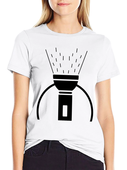 Camiseta Negra con Diseño de Linterna