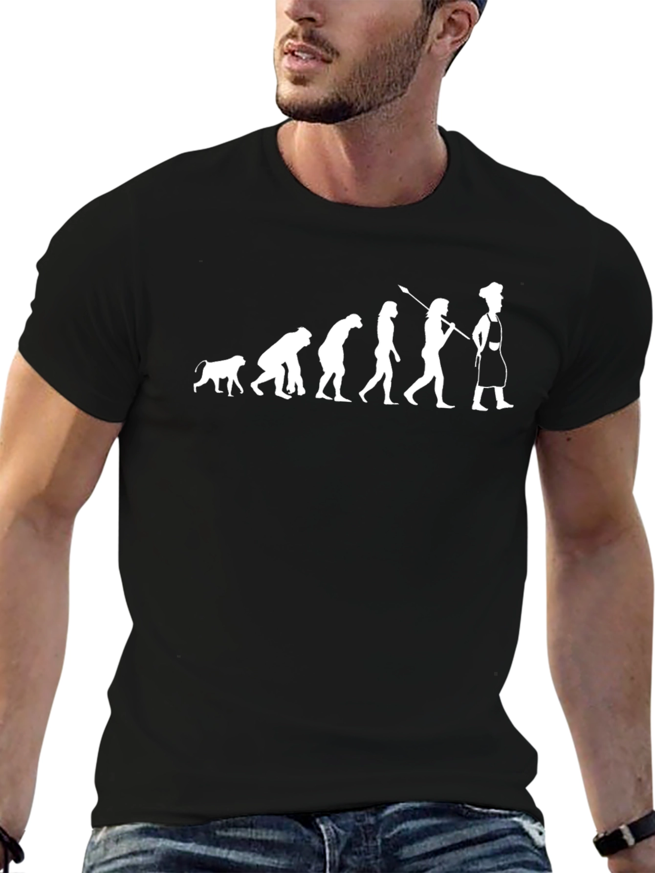 Camiseta Negra Evolución Chef