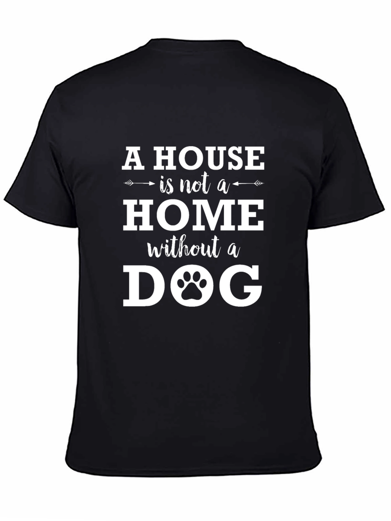 Camiseta Negra Hogar sin Perro