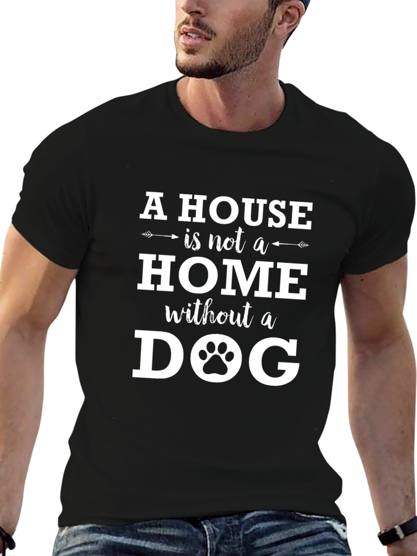 Camiseta Negra Hogar sin Perro