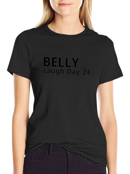 Camiseta Negra Belly Laugh Day 24 Casual Unisex