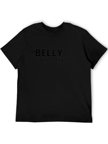 Camiseta Negra Belly Laugh Day 24 Casual Unisex