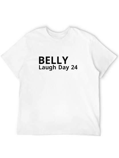 Camiseta Negra Belly Laugh Day 24 Casual Unisex