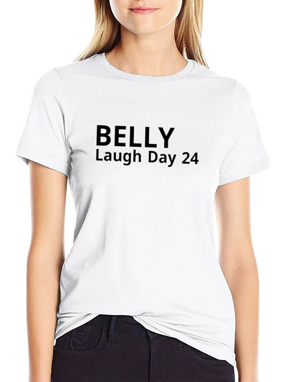 Camiseta Negra Belly Laugh Day 24 Casual Unisex