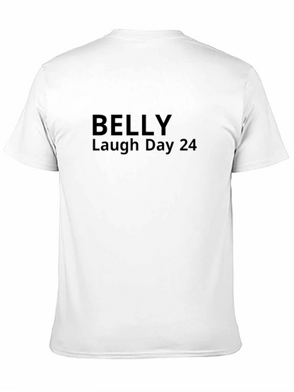 Camiseta Negra Belly Laugh Day 24 Casual Unisex
