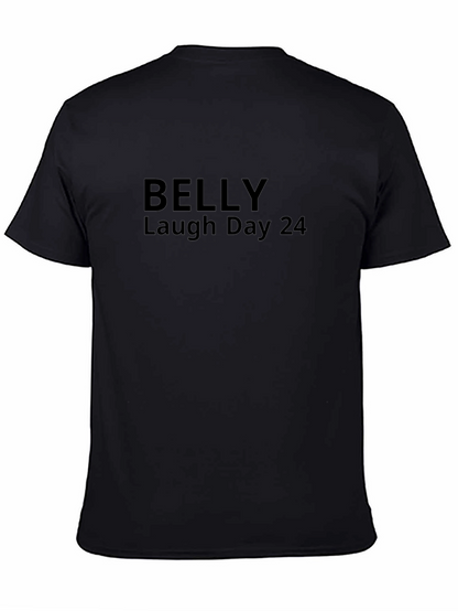 Camiseta Negra Belly Laugh Day 24 Casual Unisex