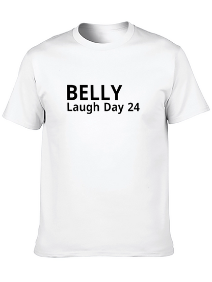 Camiseta Negra Belly Laugh Day 24 Casual Unisex