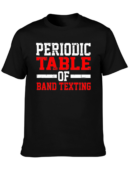 Camiseta Negra: Tabla Periódica de Texting de Banda